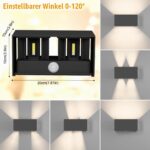 Klighten 24W LED-Aussenwandleuchte mit Bewegungsmelder – IP65 Wandlampe für Garten & Terrasse – Bild 3