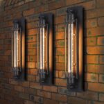 FRIDEKO HOME 3er Set Industrial Wandlampe 45 cm – Vintage Steampunk Leuchte für Wohnraum
