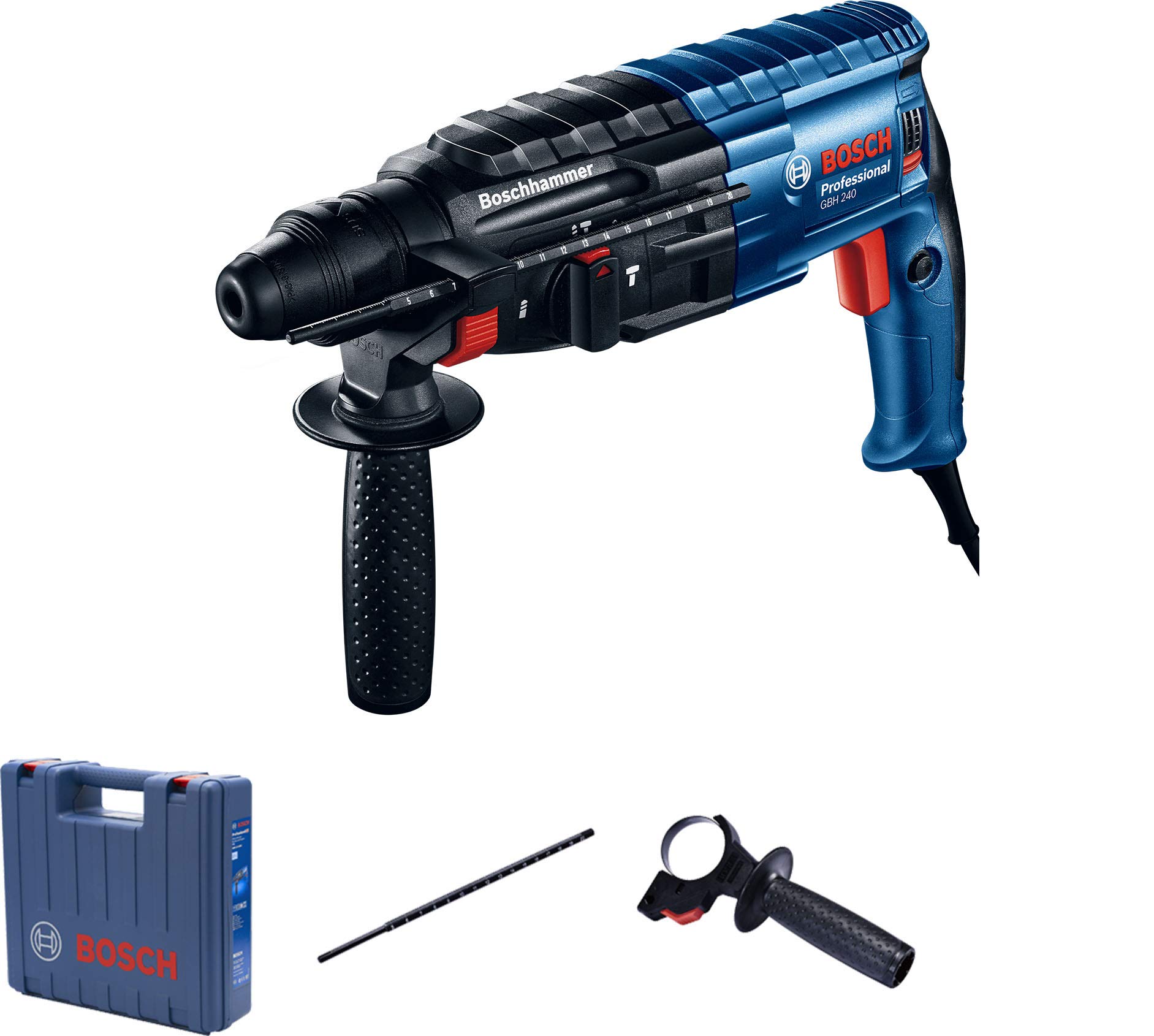 Bosch Professional GBH 240 Bohrhammer – 790 W SDS-plus Meiselhammer mit Koffer