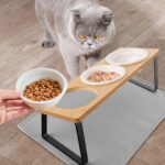 Lannvan Katzennapf Erhöht 3er Set – Keramik Futterstation mit 15° Neigung für Katzen & kleine Hunde – Bild 7