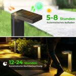 iseeway Solarleuchten 6er-Set mit Bewegungsmelder – 400 Lumen, 2 Lichtfarben & 12h+ Laufzeit – Bild 5