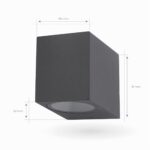 Ledvion Cube Wandleuchte IP54 35W GU10 dimmbar – Moderne Aussenbeleuchtung für Fassade & Terrasse – Bild 8