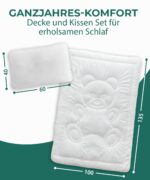 KNERST Kinderbettdecken-Set 100×135 cm mit Kissen 40×60 – Ganzjahresdecke für Babys & Kleinkinder – Bild 2