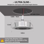LED Einbaustrahler 230V 3W Flach – IP44 Deckenspots für Bad & Küche | 4er Set Silber Warmweiss – Bild 2