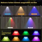 NIORSUN Solar Wandleuchten 4er Set mit 11 Modi & 9 Farben – IP65 Zaunleuchten für Garten – Bild 2