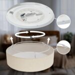 BRILONER LED Deckenlampe 30 cm mit Stoffschirm – Warmweiss für Wohn- & Schlafzimmer – Bild 8
