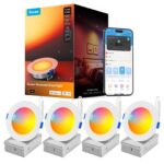 Govee RGBWW LED-Einbaustrahler 4er Set, 850lm, 2700K-6500K – Smart Deckenspots mit Matter & Alexa