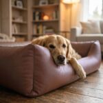 4L Textil Mario Orthopädisches Hundebett 120x90 cm – Kunstleder für grosse Hunde – Bild 5