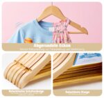 Homewit 24er-Set Kinderkleiderbügel Holz 30cm – 360° Drehbarer Haken für Babys & Kinder – Bild 5