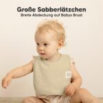 KeaBabies 8er-Pack Bio-Baumwolle Baby Lätzchen – Saugfähig & Maschinenwaschbar – Bild 3