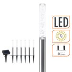 Spetebo LED Solar Leuchtstäbe BUBBLES 6er Set – Farbwechsel Gartenleuchten mit Solarpanel – Bild 3