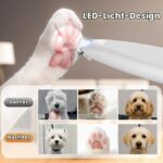 YAZEKY Pfotentrimmer für Hunde mit LED-Licht – Ultra leise Hundeschermaschine, wiederaufladbar – Bild 4