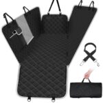 pecute Hundedecke Auto Rückbank 146x136cm – Kratzfest & Wasserabweisend mit Seitenschutz