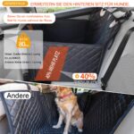 Paw Jamboree Autositzbedeckung für grosse Hunde – Sichere Hängematte mit Hartboden für Rücksitz – Bild 6