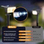 btfarm 4er Set Solarstrahler mit 3 Farbtemperaturen – IP65 Gartenleuchte für Aussen – Bild 2
