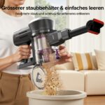 Lubluelu Akku-Staubsauger 45 kPa – Kabellos mit Faltrohr & LED für Tierhaare – Bild 5