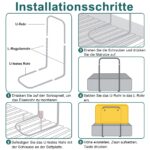 Froadp Bettgitter 150 cm mit höhenverstellbarem Rausfallschutz – Flexibles Kinderbettschutzgitter für 0–3 Jahre – Bild 8