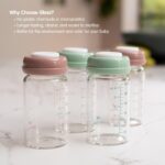 Premium Muttermilch-Aufbewahrungsflaschen aus Glas, 4 x 180 ml – ana baby – Bild 4