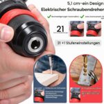 Utensy Akkuschrauber 16,8V mit 2x 1300 mAh Akku – Kompakt & kraftvoll für Heimwerker – Bild 5