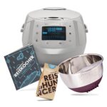 Reishunger Digitaler Reiskocher Starter Set Grau – 12 Kochmodi mit Zubehör & 8 Reissorten