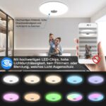 Froadp 72W LED Deckenleuchte mit Bluetooth Lautsprecher – dimmbar, RGB-Farbwechsel, App-steuerbar – Bild 5