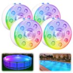 4er Set idyl light Poolbeleuchtung mit Fernbedienung – IP68 Unterwasserlicht wiederaufladbar