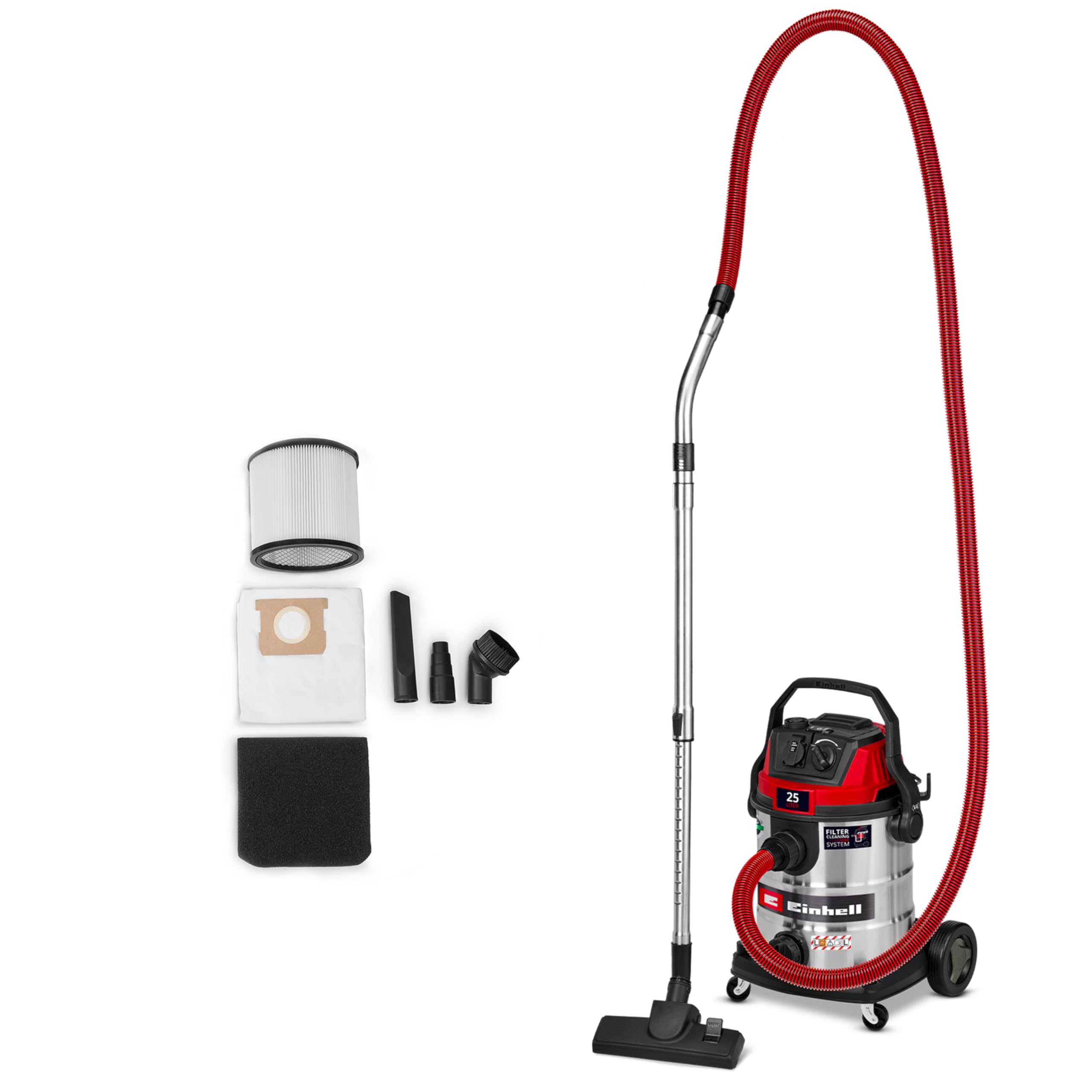 Einhell Nass-Trockensauger TE-VC 2580 SACL – 1100 W, 25-L-Behälter mit HEPA-Filter