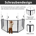 UISEBRT Kaminschutzgitter 305cm mit Tür – Stabiles Schutzgitter für Kinder & Haustiere – Bild 7