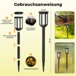 6er-Set ICRGB Solarleuchten 3000K Warmweiss – IP65 Gartenleuchten für Terrasse, Weg & Rasen – Bild 6