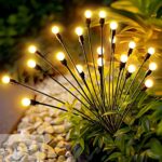 A.bigwhale Solar Glühwürmchen 4er Set mit 8 LEDs – Gartendeko mit 2 Modi für Außen