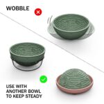 OHMO Leckmatte Hund & Katze Salbeigrün – 2-in-1 Slow Feeder & Schlecknapf aus Lebensmittelsilikon – Bild 2