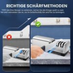 MusyVocay Elektrischer Messerschärfer 20° – Profi 3-Stufen Diamantschliff für Küchenmesser – Bild 6