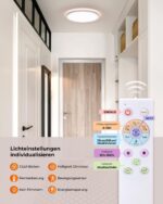 BLNAN LED Deckenleuchte 24W mit Radar-Bewegungsmelder – Intelligente Raumbeleuchtung für Flur, Küche, Bad – Bild 6