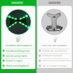 ChalkLit LED Hundegeschirr M – USB-Aufladbar mit 500m Sichtbarkeit, Grün – Bild 3