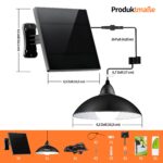 INTELAMP Solar-Hängelampe mit Fernbedienung – LED Pendelleuchte für Aussen & Innen – Bild 8
