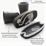 JNR Aussenwandleuchte Anthrazit mit 330° Doppel-Strahler – IP65 LED Wandlampe – Bild 5