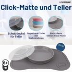 Twistshake Click-Mat Mini Grau – Anti-Rutsch-Geschirrset für Babys ab 6 Monaten – Bild 5