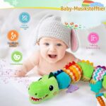EnGiTores Musikalische Raupe Plüschtier – 4-in-1 Sinnesspielzeug für Babys 0-12 Monate – Bild 2