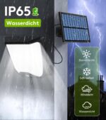 spqment Solar-Sicherheitsleuchte 288 LED mit Bewegungsmelder – IP65 Aussenstrahler für Garten & Garage – Bild 6