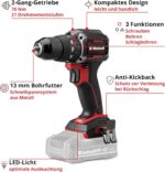 Einhell TP-CD 18/70-C Li-i BL Akku-Schlagbohrschrauber – 70 Nm Brushless Kompaktgerät – Bild 4