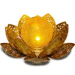 ORHOMELIFE Solar Lotus Gartenleuchte – IP65 Bodenleuchte mit Craquelé-Glas für Terrasse & Garten