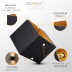 SSC-LUXon EPITA Wandleuchte 2er Set – Up & Down G9 Wandlampe schwarz-gold – Bild 3