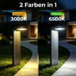 iseeway Solarleuchten 6er-Set mit Bewegungsmelder – 400 Lumen, 2 Lichtfarben & 12h+ Laufzeit – Bild 6