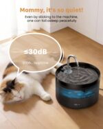 GIOTOHUN Katzenbrunnen 2L mit Aktivkohlefilter & LED – Ultra-leiser Trinkbrunnen für Katzen – Bild 5