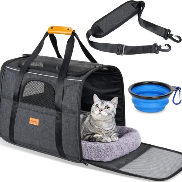 morpilot Katzentransportbox 44x31x34cm – Tragbare Transporttasche für Katzen bis 7kg