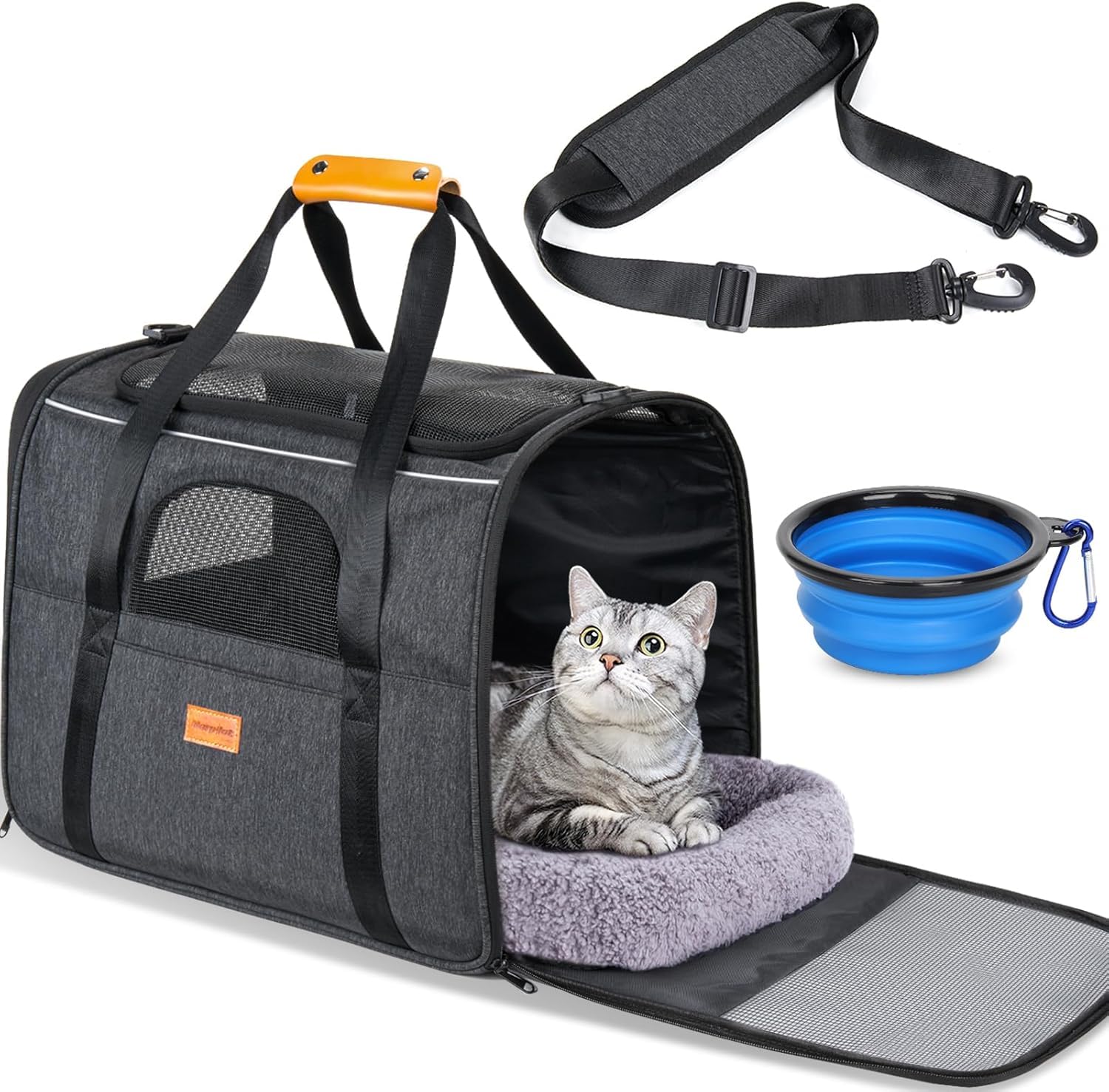 7107q8iNSUL._SY1477_.jpg morpilot Katzentransportbox 44x31x34cm – Tragbare Transporttasche für Katzen bis 7kg – Bild 1