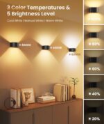 FULEN Akku-Wandleuchte mit Bewegungssensor & Fernbedienung – 600lm LED, 3 Farben, 2er Set – Bild 6