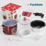 Macook Reiskocher 1 L mit Dampfgarer – One-Touch Kochen & Dämpfen für 1–5 Personen – Bild 9