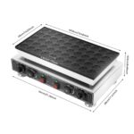 JJsdwin Poffertjes Maker 50 Löcher – Profi-Pfannkuchenmaschine mit Temperaturregelung – Bild 2