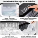 LIFERUN Eiswürfelmaschine 12 kg/24h – Kompakte Eisbereiter mit 2 Grössen für Zuhause & Büro – Bild 5